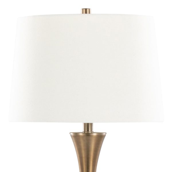 Lenuxe 29 Contemporary Golden Bronze Table Lamps Set of 2 6