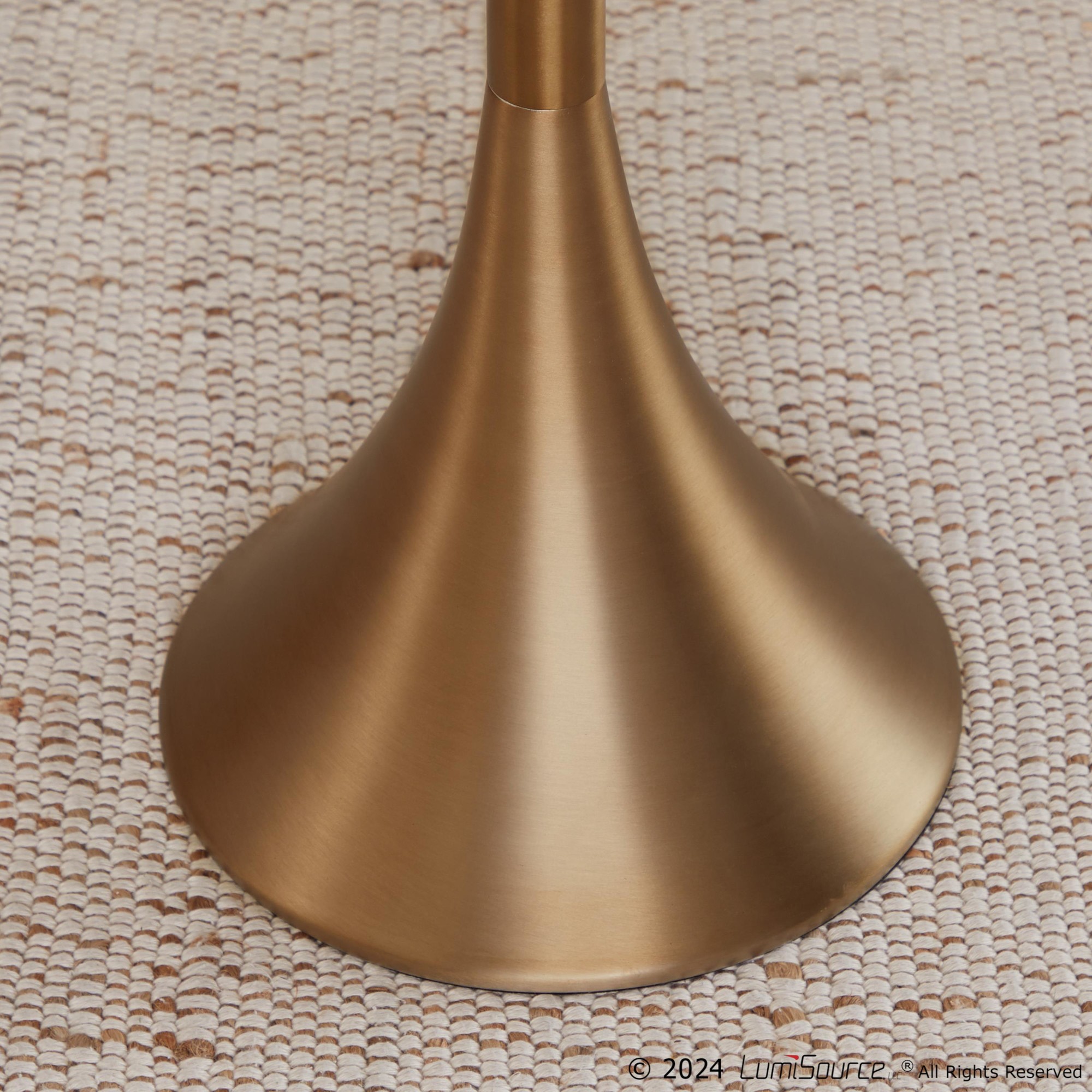 Lenuxe 65 Contemporary Bronze Metal and Linen Floor Lamp 4 Lenuxe 65 Contemporary Bronze Metal and Linen Floor Lamp - Image 4
