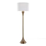 Lenuxe 65 Contemporary Bronze Metal and Linen Floor Lamp 15 Lenuxe 65 Contemporary Bronze Metal and Linen Floor Lamp