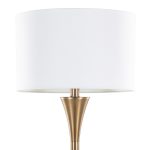 Lenuxe 65 Contemporary Bronze Metal and Linen Floor Lamp 16 Lenuxe 65 Contemporary Bronze Metal and Linen Floor Lamp