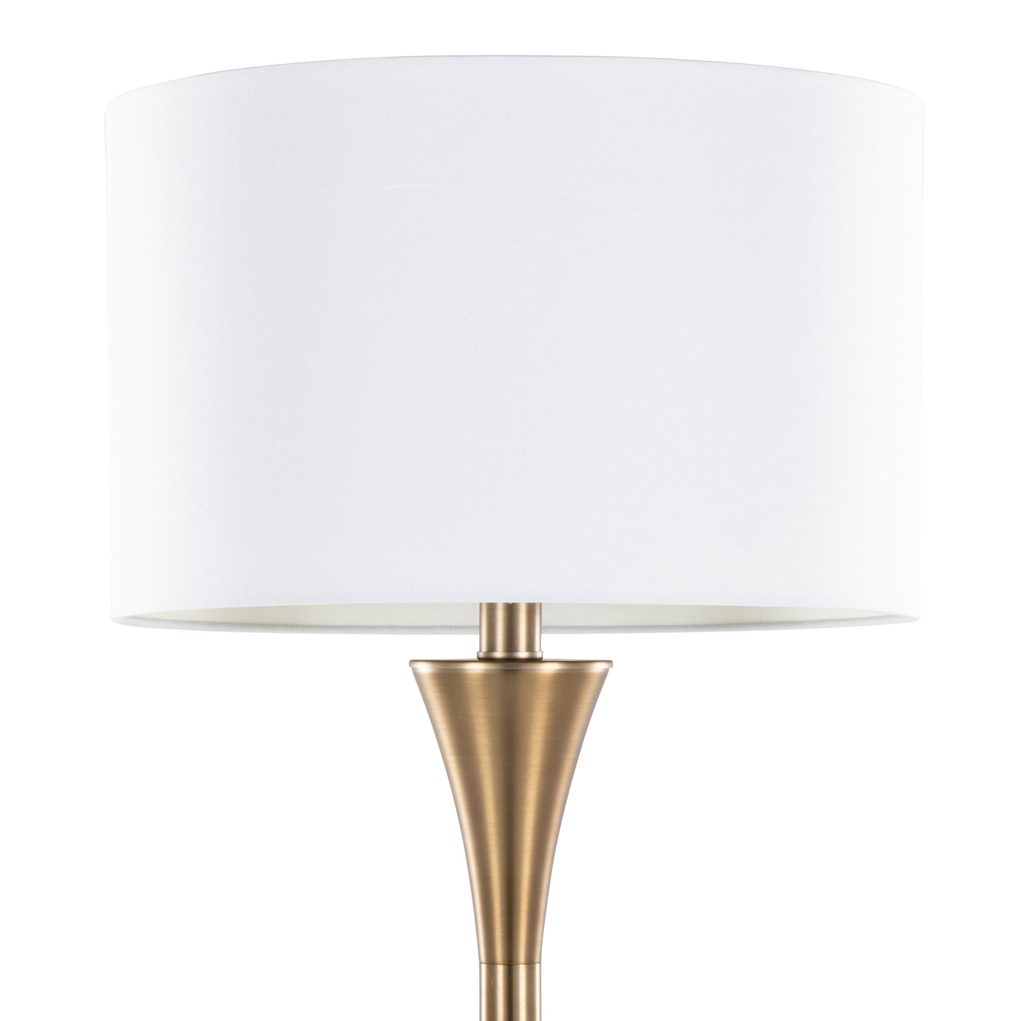 Lenuxe 65 Contemporary Bronze Metal and Linen Floor Lamp 7 Lenuxe 65 Contemporary Bronze Metal and Linen Floor Lamp - Image 7