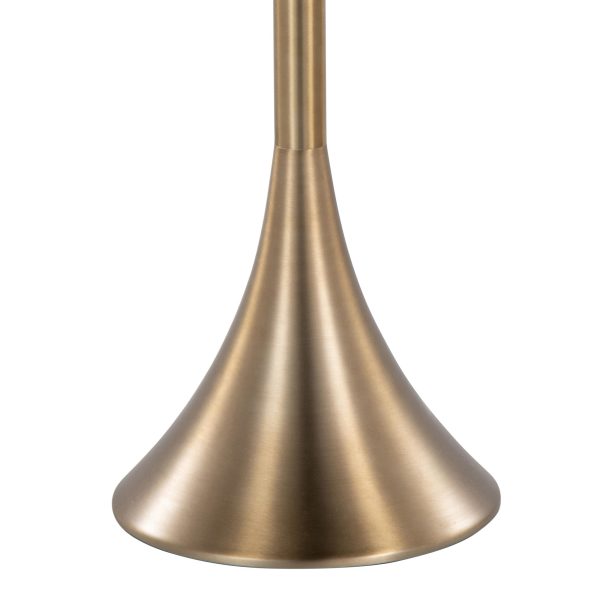Lenuxe 65 Contemporary Bronze Metal and Linen Floor Lamp 7