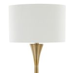 Lenuxe 65 Contemporary Gold Metal Floor Lamp White Linen Shade 10 Lenuxe 65 Contemporary Gold Metal Floor Lamp White Linen Shade