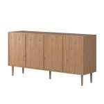 Lenz Oak Rattan Door Modern Storage Sideboard 8 Lenz Oak Rattan Door Modern Storage Sideboard