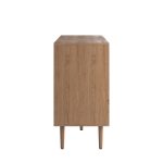 Lenz Oak Rattan Door Modern Storage Sideboard 9 Lenz Oak Rattan Door Modern Storage Sideboard