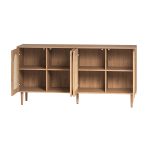 Lenz Oak Rattan Door Modern Storage Sideboard 10 Lenz Oak Rattan Door Modern Storage Sideboard