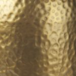 Leo 18.0L x 18.0W x 31.0H Gold Hammered W/White Fabric Shade Table Lamp