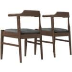 Mid-Century Modern Brown Wood Dining Chair (Set of 2) 17 Mid-Century Modern Brown Wood Dining Chair (Set of 2)