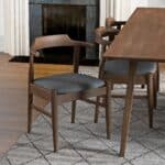 Mid-Century Modern Brown Wood Dining Chair (Set of 2) 11 Mid-Century Modern Brown Wood Dining Chair (Set of 2)