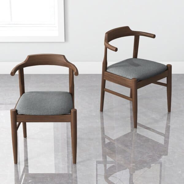 Leon grey Fabric Dining Chair 5