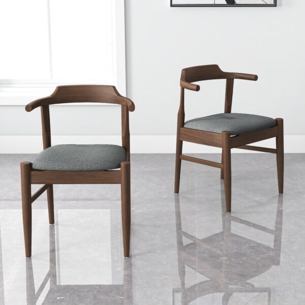 Leon grey Fabric Dining Chair 6