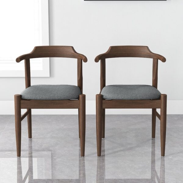 Leon grey Fabric Dining Chair 8