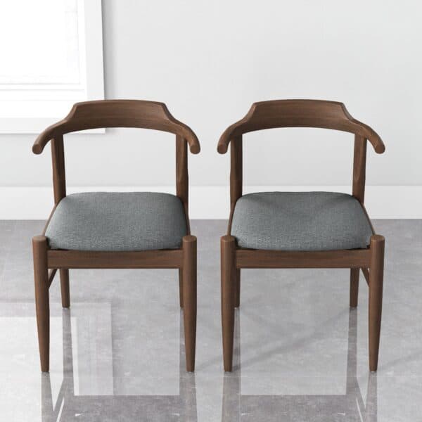 Leon grey Fabric Dining Chair 9