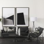 Leonidas 28.5L x 29.5W x 34.0H Black Faux Leather Seat W/ Black Metal Frame Accent Chair