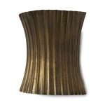 Letitia 10.5L x 5.5W x 11.0H Gold Hammered Metal Fan Wall Sconce