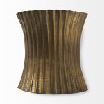 Letitia 10.5L x 5.5W x 11.0H Gold Hammered Metal Fan Wall Sconce