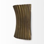Letitia 10.5L x 5.5W x 11.0H Gold Hammered Metal Fan Wall Sconce
