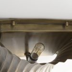 Letitia 10.5L x 5.5W x 11.0H Gold Hammered Metal Fan Wall Sconce