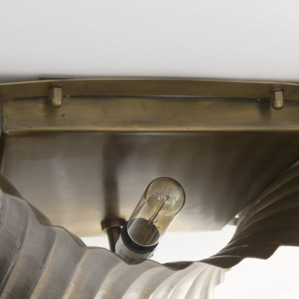 Letitia 10.5L x 5.5W x 11.0H Gold Hammered Metal Fan Wall Sconce 4