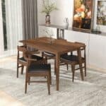 Walnut Solid Wood Rectangular Dining Table 47 Inch 11 Walnut Solid Wood Rectangular Dining Table 47 Inch