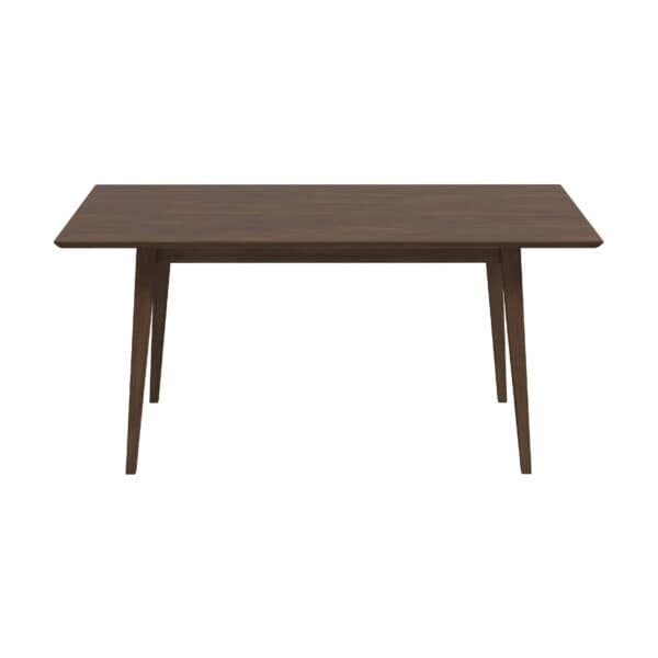 Walnut Solid Wood Rectangular Dining Table 63 Inches Mid-Century