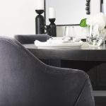Liesl 54.L x 54.0W x 30.0H Black Wood W/ Circular Top Dining Table