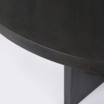 Liesl 54.L x 54.0W x 30.0H Black Wood W/ Circular Top Dining Table