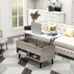 Lift Top Coffee Table with Hidden Compartment and Storage Shelves 27 Lift Top Coffee Table with Hidden Compartment and Storage Shelves