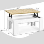 Lift Top Coffee Table with Hidden Storage and Adjustable Height 26 Lift Top Coffee Table with Hidden Storage and Adjustable Height