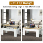 Lift Top Coffee Table with Hidden Storage and Adjustable Height 27 Lift Top Coffee Table with Hidden Storage and Adjustable Height