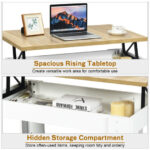 Lift Top Coffee Table with Hidden Storage and Adjustable Height 28 Lift Top Coffee Table with Hidden Storage and Adjustable Height