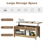 Lift Top Coffee Table with Hidden Storage and Lower Shelf 33 Lift Top Coffee Table with Hidden Storage and Lower Shelf