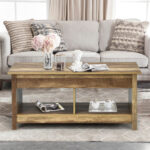 Lift Top Coffee Table with Hidden Storage and Lower Shelf 35 Lift Top Coffee Table with Hidden Storage and Lower Shelf