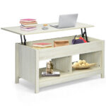Lift Top Coffee Table with Hidden Storage and Lower Shelf 38 Lift Top Coffee Table with Hidden Storage and Lower Shelf