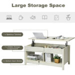 Lift Top Coffee Table with Hidden Storage and Lower Shelf 40 Lift Top Coffee Table with Hidden Storage and Lower Shelf