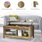 Lift Top Coffee Table with Hidden Storage and Lower Shelf 30 Lift Top Coffee Table with Hidden Storage and Lower Shelf