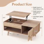 Lift Top Coffee Table with Hidden Storage and Multi-Tier Shelves 40 Lift Top Coffee Table with Hidden Storage and Multi-Tier Shelves