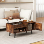 Lift Top Coffee Table with Hidden Storage and Multi-Tier Shelves 29 Lift Top Coffee Table with Hidden Storage and Multi-Tier Shelves