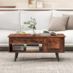 Lift Top Coffee Table with Hidden Storage and Multi-Tier Shelves 30 Lift Top Coffee Table with Hidden Storage and Multi-Tier Shelves