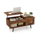 Lift Top Coffee Table with Hidden Storage and Multi-Tier Shelves 31 Lift Top Coffee Table with Hidden Storage and Multi-Tier Shelves