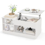 Lift Top Coffee Table with Storage Compartments and Adjustable Height