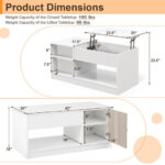 Lift Top Coffee Table with Storage Compartments and Adjustable Height