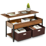 Lift Top Coffee Table with Storage Drawers and Hidden Compartment 38 Lift Top Coffee Table with Storage Drawers and Hidden Compartment