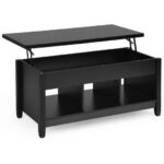 Lift Top Coffee Table with Hidden Storage and Open Shelves 10 Lift Top Coffee Table with Hidden Storage and Open Shelves