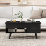 Lift Top Coffee Table with Hidden Storage and Multi-Tier Shelves 23 Lift Top Coffee Table with Hidden Storage and Multi-Tier Shelves