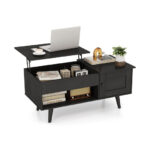 Lift Top Coffee Table with Hidden Storage and Multi-Tier Shelves 24 Lift Top Coffee Table with Hidden Storage and Multi-Tier Shelves