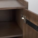 Lillie 36.0L x 16.0W x 32.0H Medium Brown Wood 2 Door Tray Top Accent Cabinet