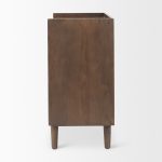 Lillie 36.0L x 16.0W x 32.0H Medium Brown Wood 2 Door Tray Top Accent Cabinet