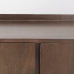 Lillie 36.0L x 16.0W x 32.0H Medium Brown Wood 2 Door Tray Top Accent Cabinet