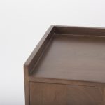 Lillie 36.0L x 16.0W x 32.0H Medium Brown Wood 2 Door Tray Top Accent Cabinet